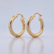 Candongas Kris 2.35gr / 2.3cm / Rayada Oro Amarillo 18K &