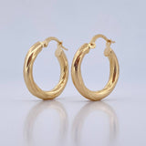 Candongas Kris 2.35gr / 2.3cm / Rayada Oro Amarillo 18K &