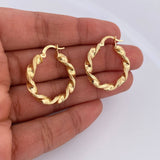 Candongas Deis 3.1gr / 2.9cm / Rayada Oro Amarillo 18K &