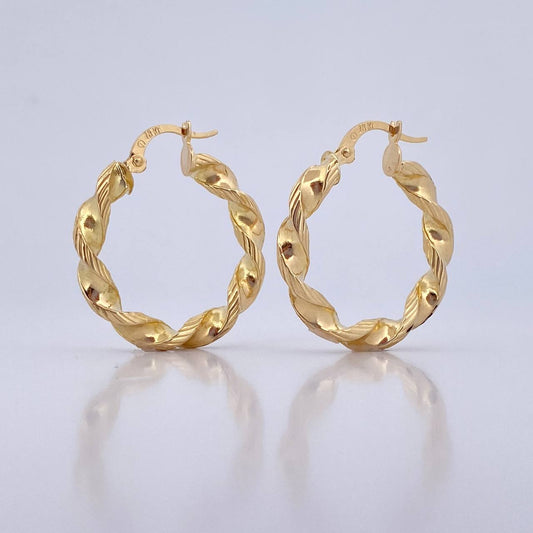 Candongas Deis 3.1gr / 2.9cm / Rayada Oro Amarillo 18K &