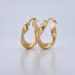 Candongas Mai 2.55gr / 2.2cm / Rayada Oro Amarillo 18K &