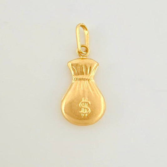 Dije Bolsa Dinero Mate 0.65g / 2.1cm Oro Amarillo 18K