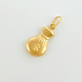Dije Bolsa Dinero Mate 0.65g / 2.1cm Oro Amarillo 18K