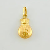 Dije Bolsa Dinero Mate 0.45g / 1.9cm Oro Amarillo 18K