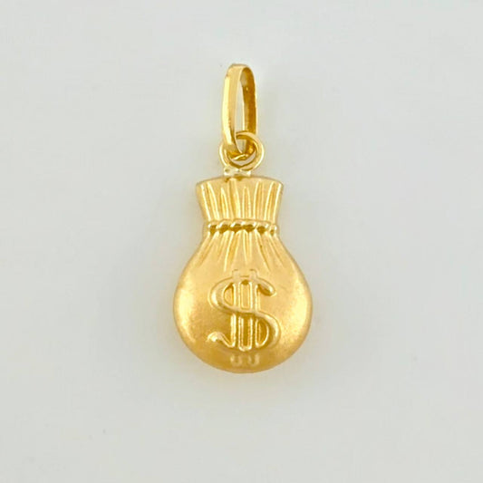 Dije Bolsa Dinero Mate 0.5g / 1.9cm Oro Amarillo 18K