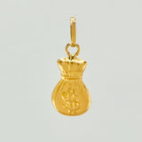Dije Bolsa Dinero Mate 0.35g / 1.8cm Oro Amarillo 18K