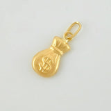 Dije Bolsa Dinero Mate 0.3g / 1.8cm Oro Amarillo 18K
