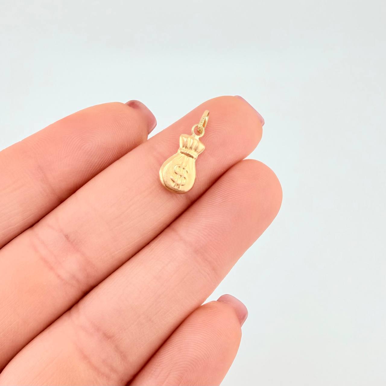 Dije Bolsa Dinero Mate 0.3g / 1.8cm Oro Amarillo 18K