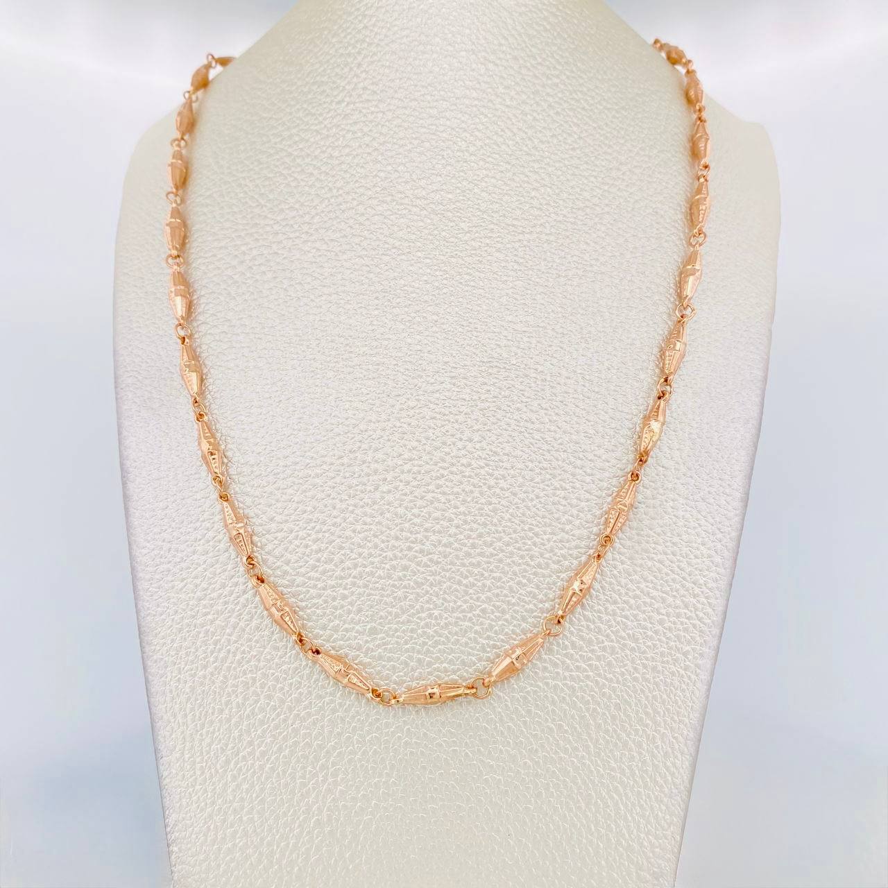 Cadena Rustica Dubai 11.4g / 60cm / 3.6mm Oro Rosa 18K