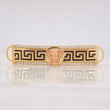 Herraje Placa Rectangular Medusa 4.85g / 4.5cm Dos Oros Amarillo Rosa 18K