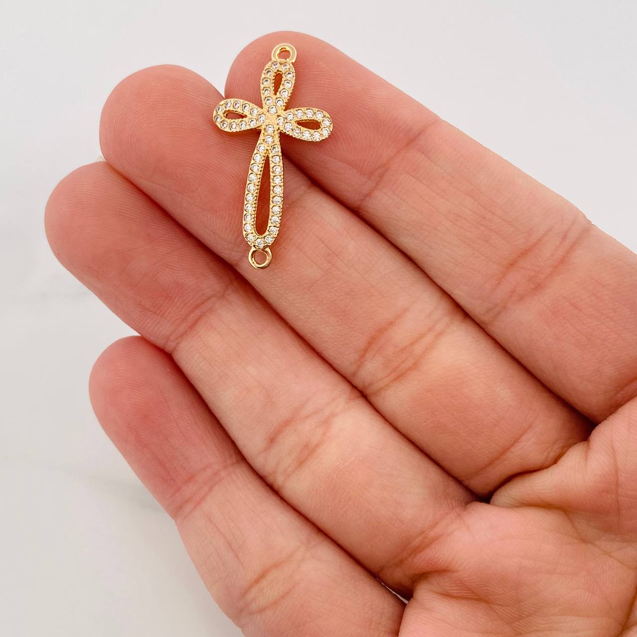 Herraje Cruz 1.5g / 2.8cm Oro Amarillo 18K