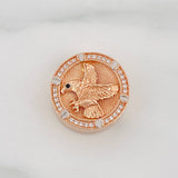 Herraje Águila 5.05g / 1.8cm Dos Oros Blanco Rosa 18K