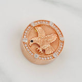 Herraje Águila 5.05g / 1.8cm Dos Oros Blanco Rosa 18K