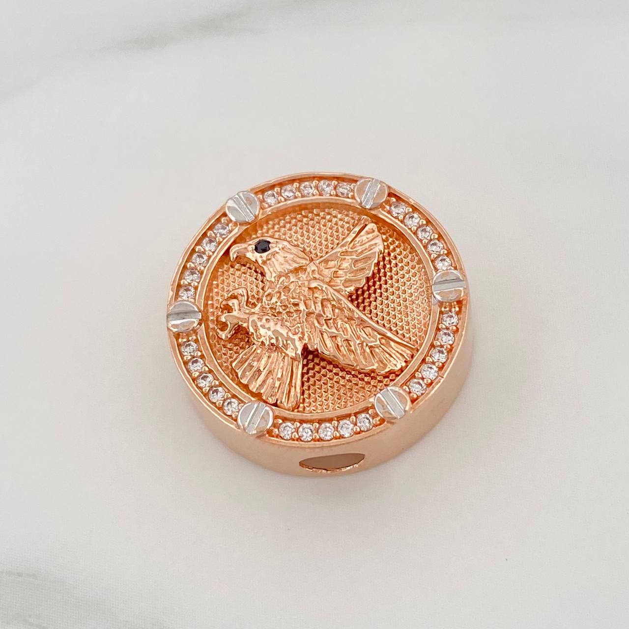 Herraje Águila 5.05g / 1.8cm Dos Oros Blanco Rosa 18K