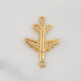 Herraje Avión 2.1g / 2.5cm Oro Amarillo 18K