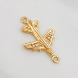 Herraje Avión 2.1g / 2.5cm Oro Amarillo 18K