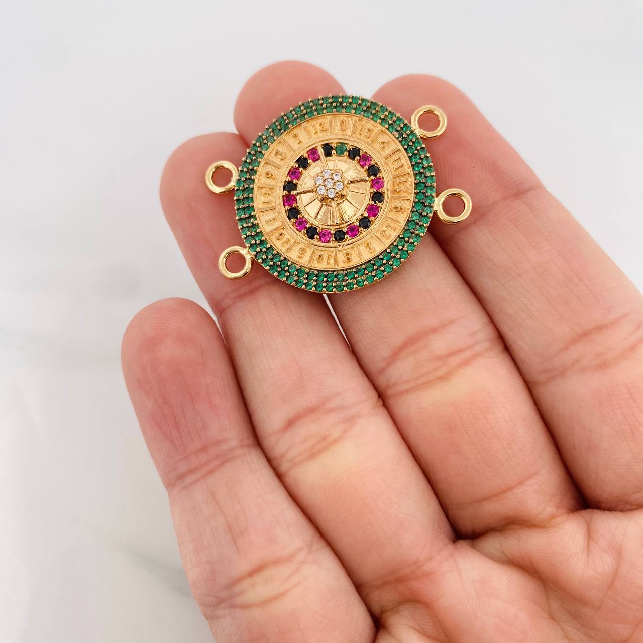 Herraje Ruleta Casino 6.4g / 3.2cm Oro Amarillo 18K