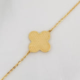 Pulso Aro Seguido Trebol 1.9g / 19cm / 1mm Oro Amarillo 18K