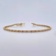 Pulso Tennis 4.25gr / 18cm / 1.8mm Circones Blancos Oro Amarillo  18K &