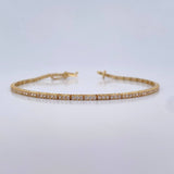 Pulso Tennis 4.25gr / 18cm / 1.8mm Circones Blancos Oro Amarillo  18K &