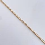 Pulso Tennis 4.25gr / 18cm / 1.8mm Circones Blancos Oro Amarillo  18K &