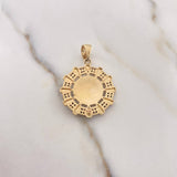 Dije Ancla Circular 5.95gr / 4.5cm / Circones Negros  Oro Amarillo 18K $