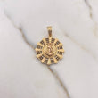 Dije Ancla Circular 5.95gr / 4.5cm / Circones Negros  Oro Amarillo 18K $