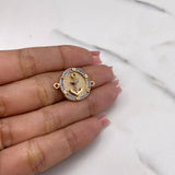 Herraje Ancla 3.3gr / 1.8cm / Circones Blancos Dos Oros Amarillo Blanco 18K $