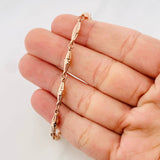 Tobillera Rustica Dubai 5.05g / 26cm / 3.5mm Oro Rosa 18K