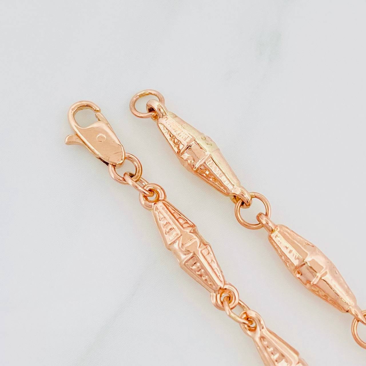 Pulso Rustico Dubai 4.15g / 21cm / 3.7mm Oro Rosa 18K