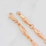 Pulso Rustico Dubai 4.15g / 21cm / 3.7mm Oro Rosa 18K