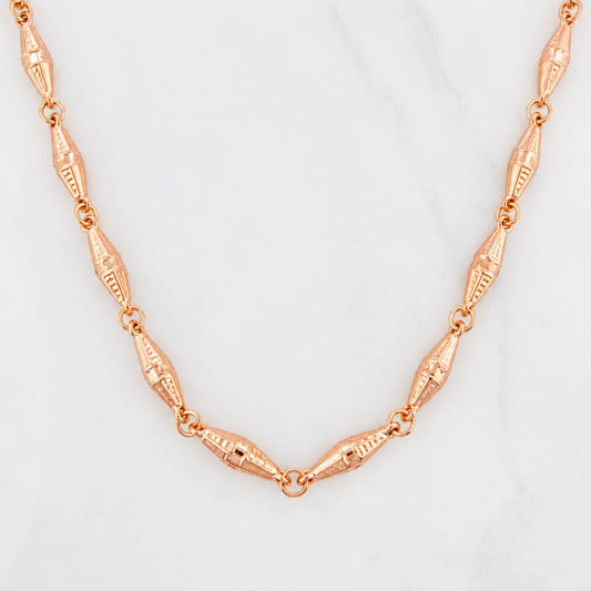 Cadena Rustica Dubai 11.4g / 60cm / 3.6mm Oro Rosa 18K