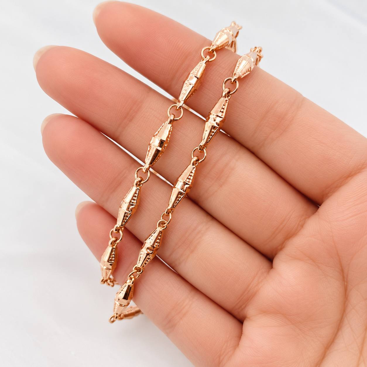 Cadena Rustica Dubai 11.45g / 60cm / 3.6mm Oro Rosa 18K