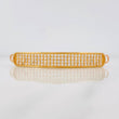Herraje Placa Rectangular 7.35g / 5cm Dos Oros Amarillo Rosa 18K
