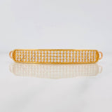 Herraje Placa Rectangular 7.35g / 5cm Dos Oros Amarillo Rosa 18K