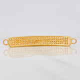 Herraje Placa Rectangular 7.35g / 5cm Dos Oros Amarillo Rosa 18K