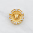 Herraje Medusa 3.55g / 1.4cm Dos Oros Amarillo Blanco 18K
