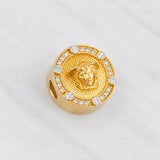 Herraje Medusa 3.55g / 1.4cm Dos Oros Amarillo Blanco 18K