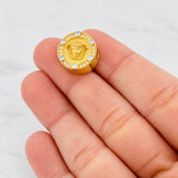 Herraje Medusa 3.55g / 1.4cm Dos Oros Amarillo Blanco 18K