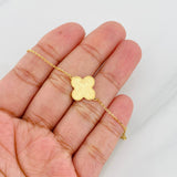 Pulso Aro Seguido Trebol 1.9g / 19cm / 1mm Oro Amarillo 18K