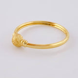 Anillo Circulo Cupula Texturizada 1.05 g / T6 1/2 Oro Amarillo 18K