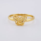 Anillo Mariposa Diamantada 1.1 g / T8 1/4 Oro Amarillo 18K