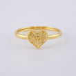 Anillo Corazón Diamantado 1.2 g / T9 1/4 Oro Amarillo 18K