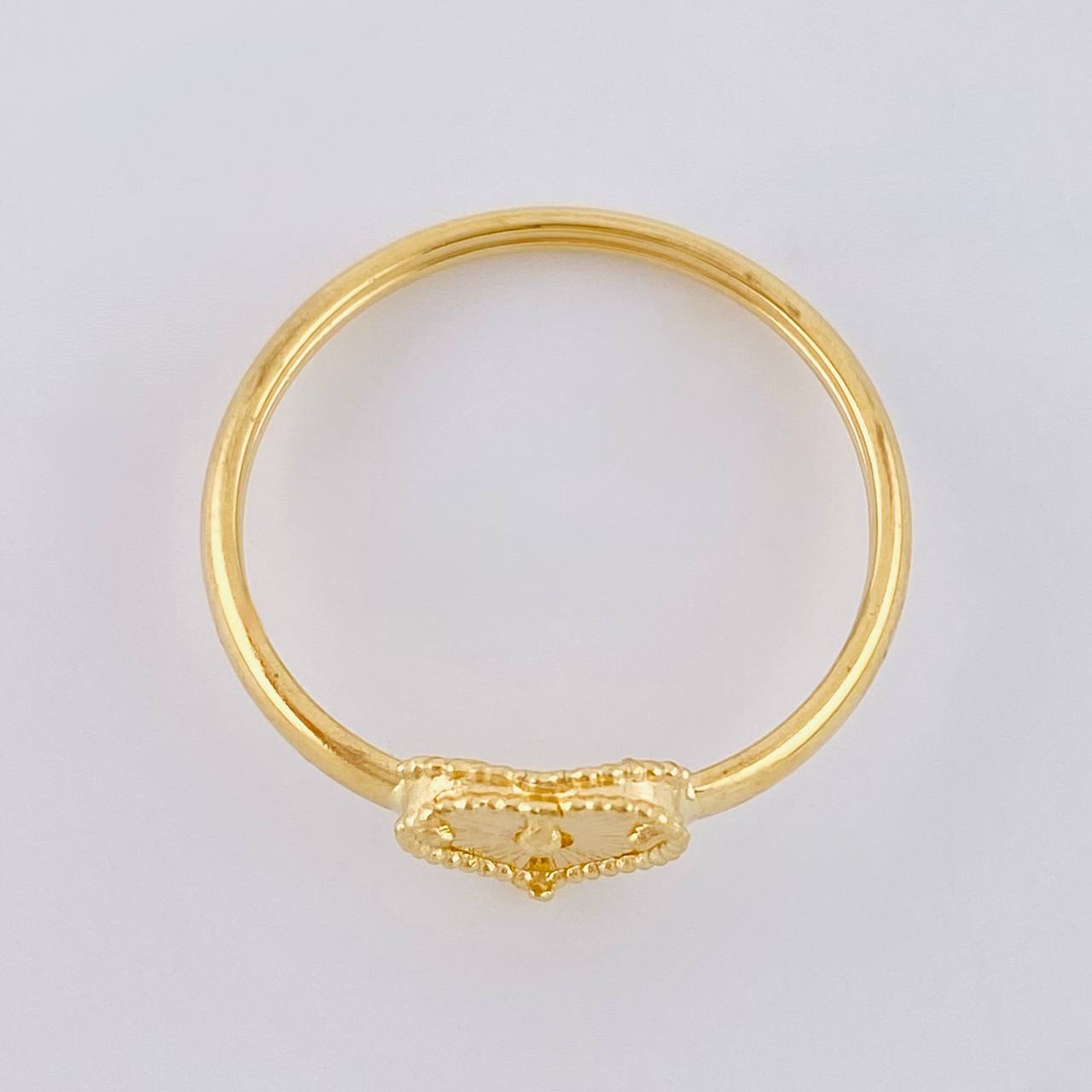 Anillo Corazón Diamantado 1.2 g / T9 1/2 Oro Amarillo 18K
