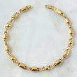 Pulso Rustico Barril Burbuja 4.9gr / 19cm / 4mm Liso Oro Amarillo 18K