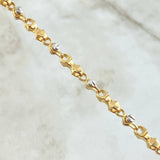 Cadena Rustica Tornillo Flecha 68.05gr / 70cm / 4mm-5mm Lisa Dos Oros Amarillo Blanco 18K ©