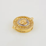 Herraje Tribal 3.4g / 2.4cm Dos Oros Amarillo Blanco 18K