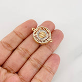 Herraje Tribal 3.4g / 2.4cm Dos Oros Amarillo Blanco 18K