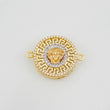 Herraje Tribal 3.4g / 2.4cm Dos Oros Amarillo Blanco 18K