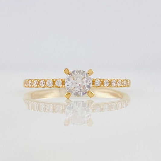 Anillo Solitario Churumbela 1.85g / T7 Oro Amarillo 18K